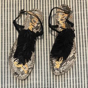 Sam Edelman tassel black sandals